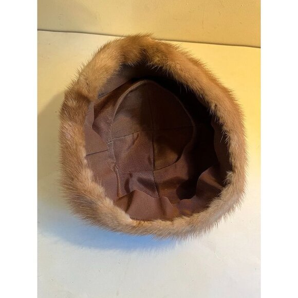 Vintage Union Made Womens Mink Hat Light Brown main image 8